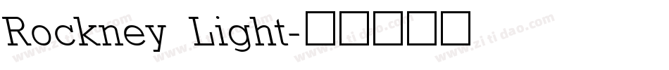 Rockney Light字体转换